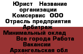 Юрист › Название организации ­ Комсервис, ООО › Отрасль предприятия ­ Арбитраж › Минимальный оклад ­ 25 000 - Все города Работа » Вакансии   . Архангельская обл.,Коряжма г.